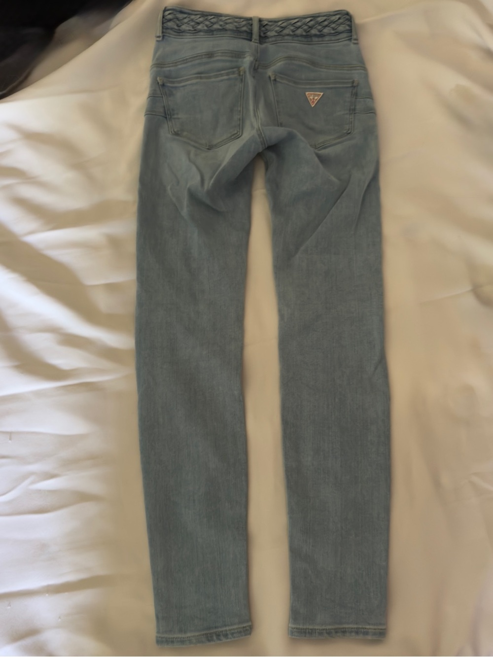 GUESS Eco High Rise Shape Up Braided Waistband Skinny Jean Denim Wmns 26 Y2K New